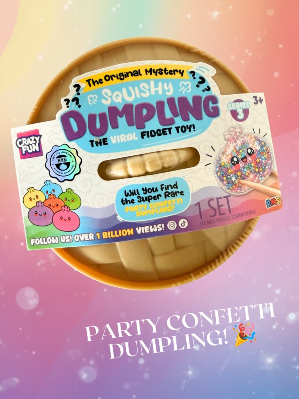 🎉 RMS | PARTY CONFETTI Viral Mystery Squishy Dumpling